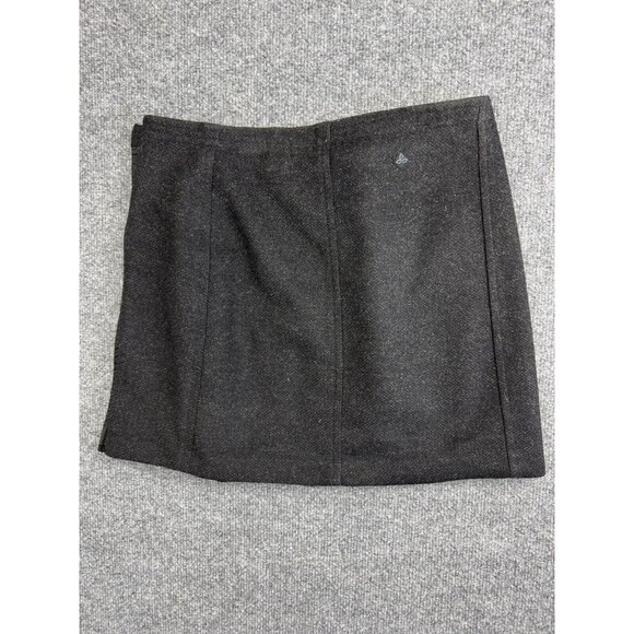 prAna Nicky Snap Mini Skirt Women's 2 Charcoal Gray Wool Blend  A Line Short - Picture 5 of 6